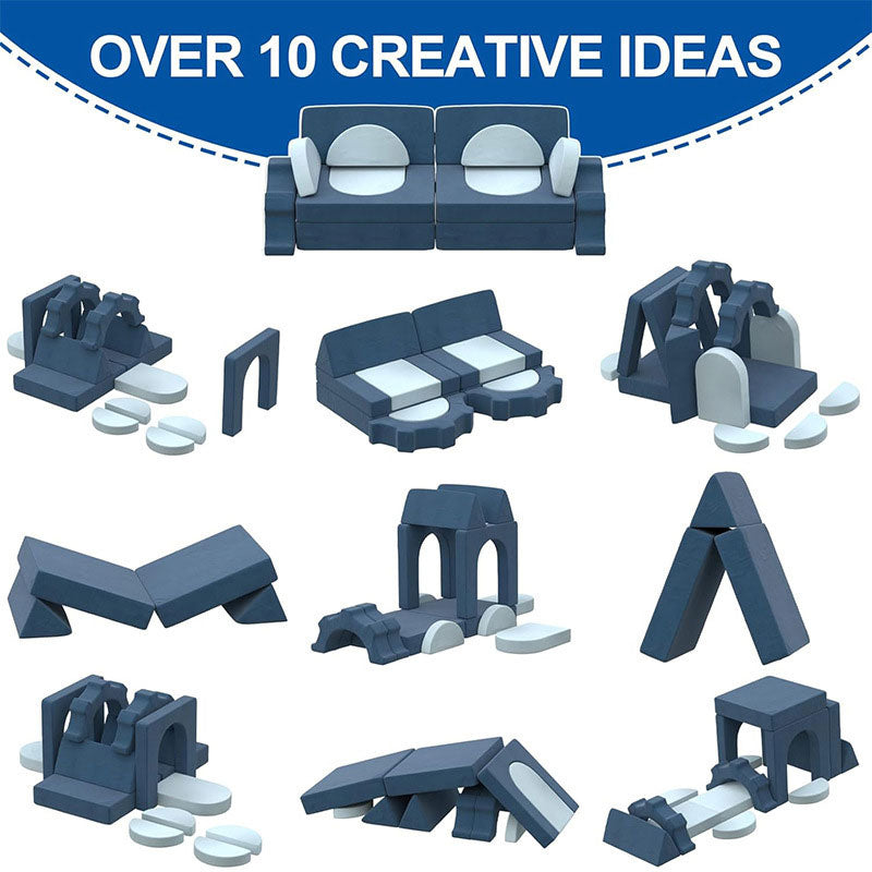Modular Kids Play Sofa - Multi-Piece Creative Foam Building Blocks