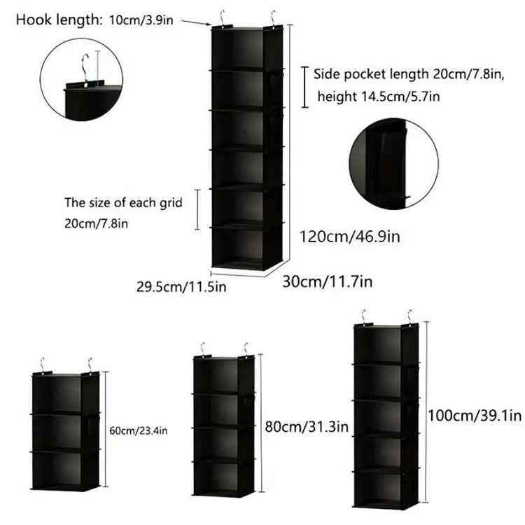 Heavy-Duty Multi-Layer Hanging Closet Organizer with Sturdy Hooks – Space-Saving Wardrobe Storage
