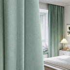 High Density 100% Blackout Curtains - Double-Sided Thermal Insulated Draperies (Multi-Colors)