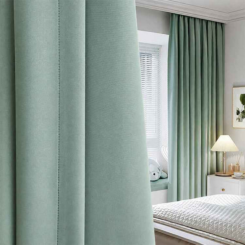 High Density 100% Blackout Curtains - Double-Sided Thermal Insulated Draperies (Multi-Colors)