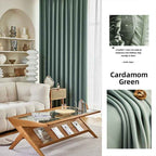 High Density 100% Blackout Curtains - Double-Sided Thermal Insulated Draperies (Multi-Colors)