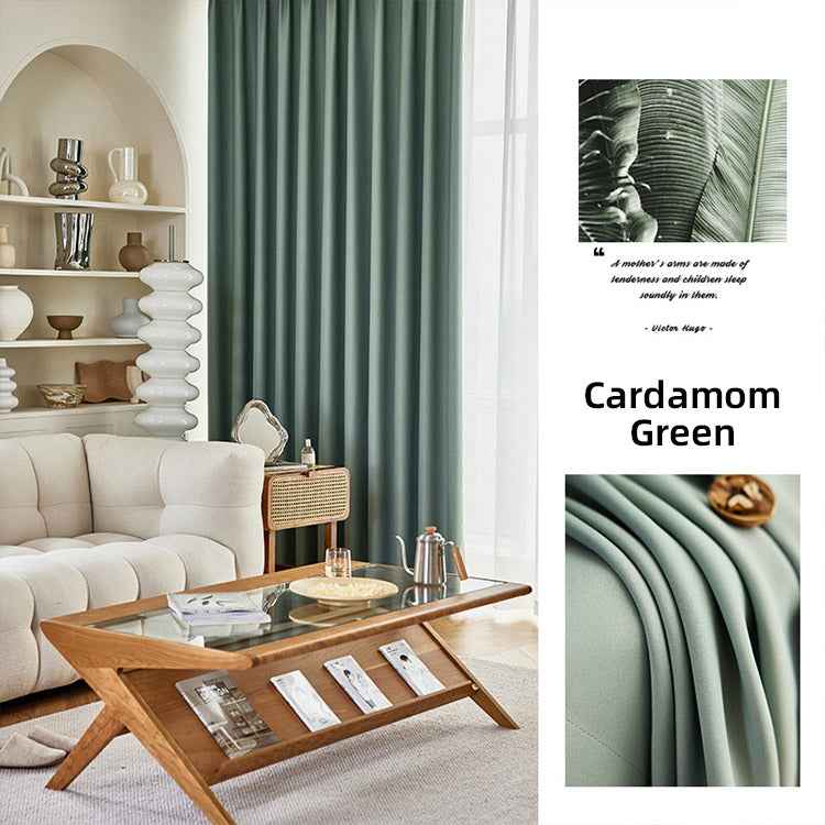 High Density 100% Blackout Curtains - Double-Sided Thermal Insulated Draperies (Multi-Colors)