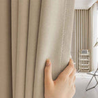 Nordic Thick Blackout Cotton Linen Curtains - Double-Sided, Multi-Color