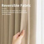 Nordic Thick Blackout Cotton Linen Curtains - Double-Sided, Multi-Color
