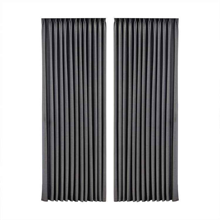 Heavyweight 100% Blackout Cotton Linen Curtains - Soundproof & Sun Blocking, Multi-Color