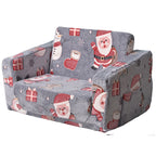 Cartoon Foldable Kids Sofa & Sleeper Bed - Glow-in-the-Dark Stars - Soft Single Foam Chair