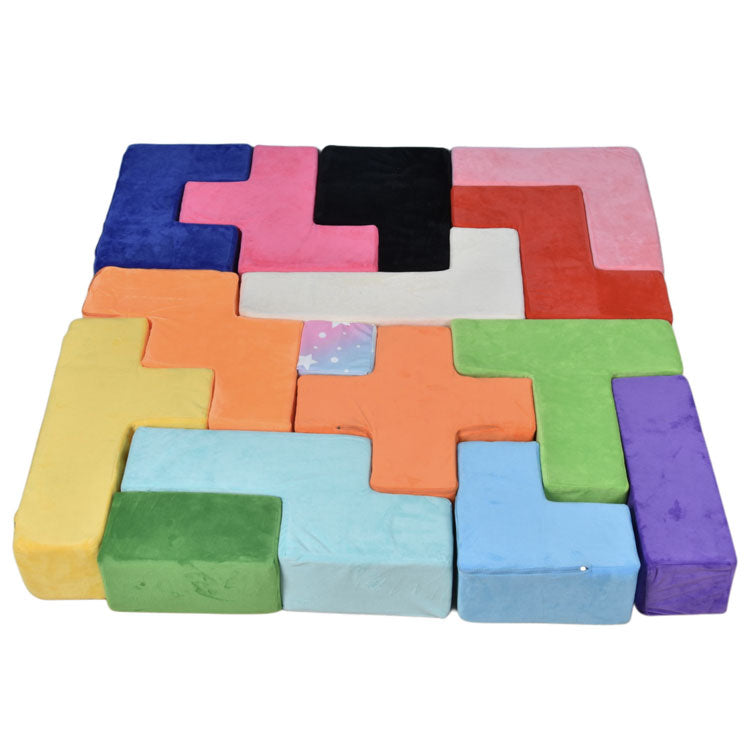 Kids Tetris Building Block Sofa | Educational 3D Modular Foam Play Couch
