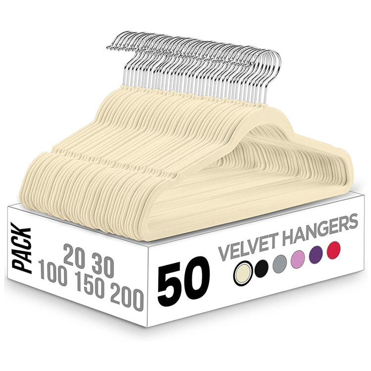 Premium Non-Slip Velvet Hangers - Ultra-Thin Space Saving Flocked Hangers