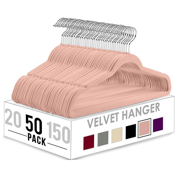 Premium Non-Slip Velvet Hangers - Ultra-Thin Space Saving Flocked Hangers