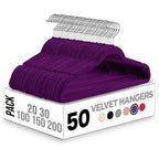 Premium Non-Slip Velvet Hangers - Ultra-Thin Space Saving Flocked Hangers