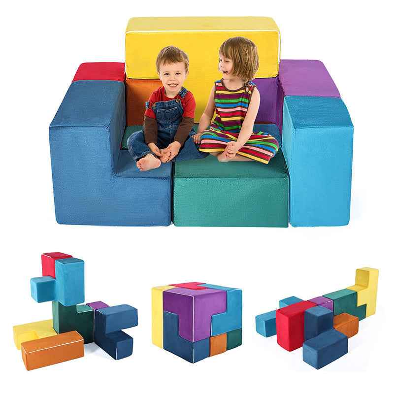 Transformative Magic Cube Play Couch - 7-Piece Creative Lounge