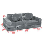 14-Piece Modular Kids Play Sofa - Large Foam Building Block Set Wholesale