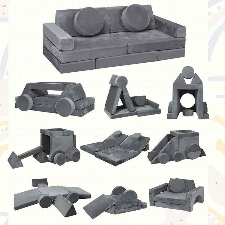 14-Piece Modular Kids Play Sofa - Large Foam Building Block Set Wholesale
