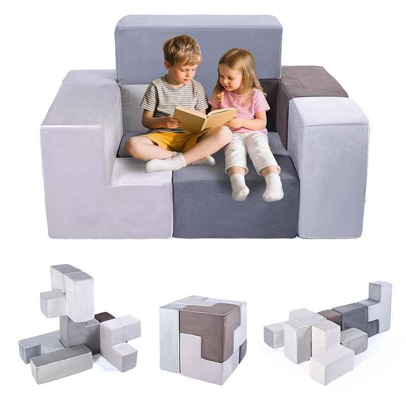 Transformative Magic Cube Play Couch - 7-Piece Creative Lounge