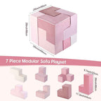 Transformative Magic Cube Play Couch - 7-Piece Creative Lounge