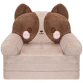 Kawaii Cat Kids Flip-Out Sofa | Premium Embroidered Animal Sleeper Bed