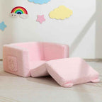 2-in-1 Cartoon Bear Kids Sofa Bed - Foldable Toddler Armchair Wholesale