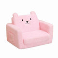 2-in-1 Cartoon Bear Kids Sofa Bed - Foldable Toddler Armchair Wholesale