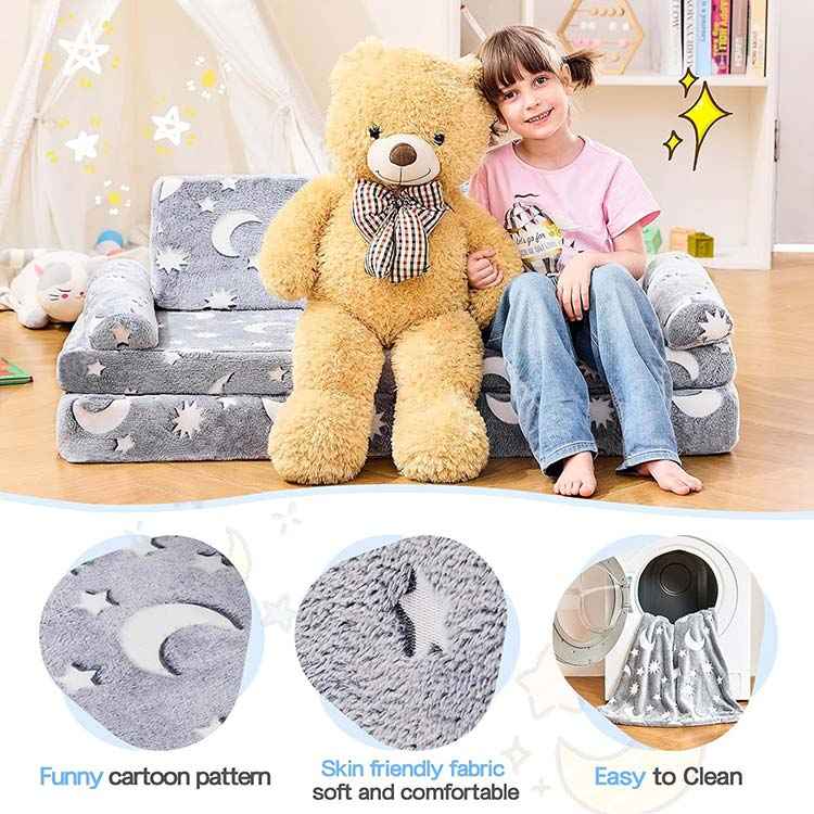 Magical Luminous Modular Play Couch | Kids Fort Building Block Sofa Bed