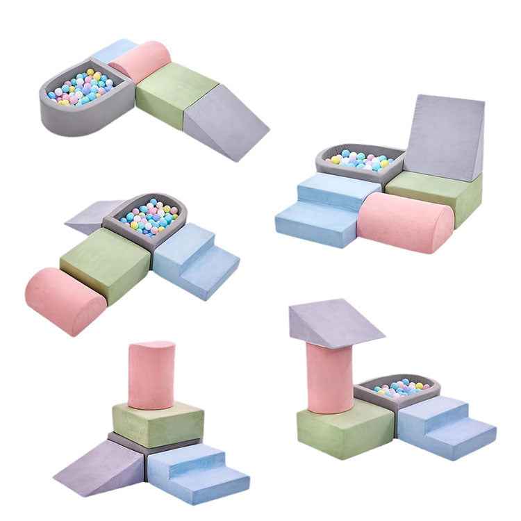 Wholesale Kids Soft Play Climbing Set - Foam Ball Pit with Step and Slide