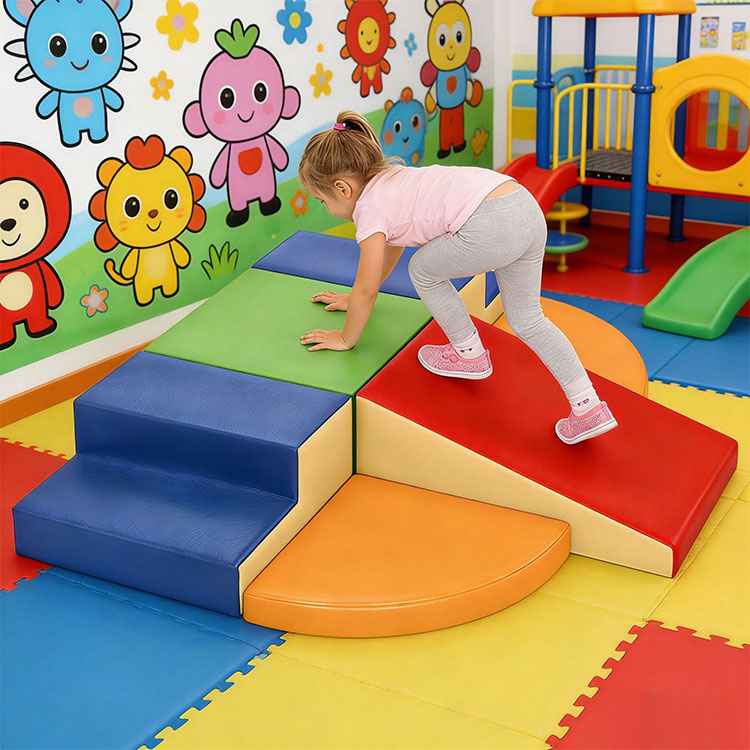 Wholesale 6-Piece Vegan Leather Soft Play Set - Durable Foam Climbing Blocks