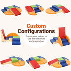 Wholesale 6-Piece Vegan Leather Soft Play Set - Durable Foam Climbing Blocks